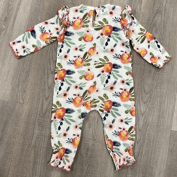Mud Pie Floral Print Gauze Romper - Picture 5 of 5